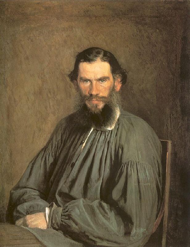 Kramskoy, Ivan Nikolaevich Portrait of the Writer Leo Tolstoy France oil painting art